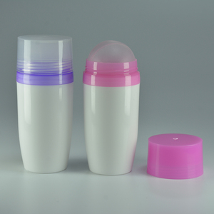 Flacon cosmétique de haute qualité en vente chaude, flacon de parfum anti-transpirant, bouchon transparent, flacon déodorant en PP blanc de 50 ml, flacon roll-on - Product Image 1