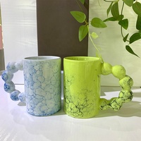 Offre Spéciale ins nordique confits haws boule rotative poignée conception grosse tasse à café simple fille tasse d'eau de grande valeur