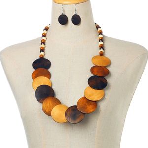 Phi Handmade Gỗ Đính Cườm Vòng Cổ Và Bông Tai Set Cross-Biên Giới Thời Trang Boho Phụ Nữ Trang Sức Set Biển Phụ Kiện Bãi Biển - Product Image 4