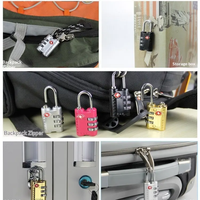 Serrure à combinaison à 3 chiffres pour sac de voyage, OEM ODM personnalisé, serrure TSA, bagages