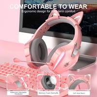 Casque de jeu sans fil PHOINIKAS Q5 pour PS4/PS5/PC/Nintendo Switch, circum-auriculaire, avec éclairage RGB 5.0 et micro détachable, idéal pour le sport