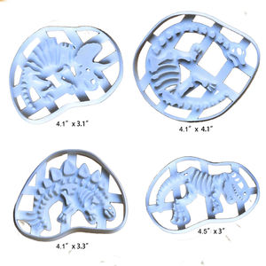 Lot de 4 <span class=keywords><strong>emporte</strong></span>-pièces dinosaures squelette fossile, moules à os de dinosaure 3D en plastique, <span class=keywords><strong>emporte</strong></span>-pièces, tampons à biscuits, embosseurs pour pâte à sucre et argile à modeler - Product Image 3