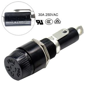 Portafusibile in Ceramica Nero da 250V 30A con Montaggio a Vite - Product Image 3