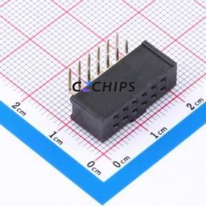 F185-1206A0CRYF1 Pin Socket Bent Lead Through Hole,P=2.54mm Connector 2x6P 2.54mm 2.54mm Right Angle Insert - Product Image 1