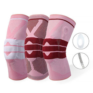 Genouillère en silicone avec support rotulien et stabilisateur à ressort, absorption des chocs pour le volleyball, le football, le basketball, OEM, ODM, vente en gros personnalisée - Product Image 5