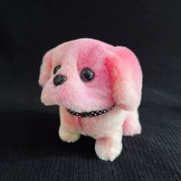 Chien de compagnie électrique en peluche réaliste avec fonctions de marche, d'aboiement et de balancement de la queue, jouet électronique en peluche douce avec rembourrage en coton PP et fonction musicale