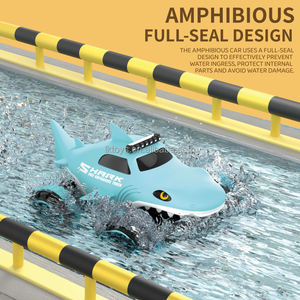 Lucky Toys <span class=keywords><strong>Voiture</strong></span> <span class=keywords><strong>télécommandée</strong></span> amphibie requin 2.4G en plastique, véhicule RC tout-terrain grimpeur - Product Image 5