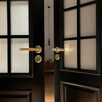 Porte en bois laqué noir moderne, fabrication sur mesure, porte double à ouverture latérale en bois massif de haute qualité pour villa et appartement