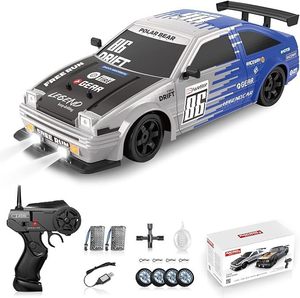 Voiture télécommandée Drift grande taille AE86 4x4, voiture de course rechargeable haute vitesse tout-terrain avec fonction de pulvérisation, jouet pour enfants, modèle GTR - Product Image 4