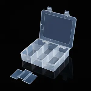 9 Grids Square Large Capacity Detachable Portable Storage Box With Earrings/Small Parts