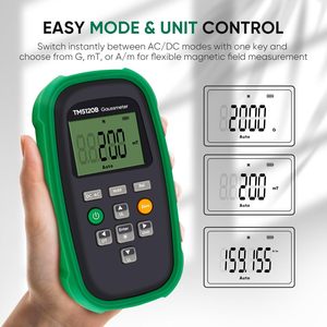GOYOJO Digital <span class=keywords><strong>Gauss</strong></span> Meter 0-<span class=keywords><strong>3000mT</strong></span> AC DC Tesla Meter mit Sonde Hochgenauer Magnetfeld <span class=keywords><strong>tester</strong></span> für industrielle Anwendungen - Product Image 3