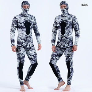 Combinaison de plongée pour homme en néoprène 3 mm à capuche, manches longues, impression par sublimation, imperméable, pour la plongée et la pêche - Product Image 4