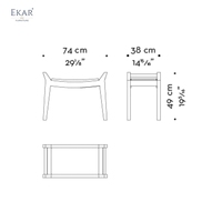 Pouf de rangement carré en cuir tressé de luxe moderne Ekar, repose-pieds, tabouret de rangement, meuble de salon