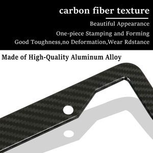 إطار لوحة ترخيص مخصص من ألياف الكربون بتصميم أمريكي، حامل لوحة ترخيص من ألياف الكربون - Product Image 4