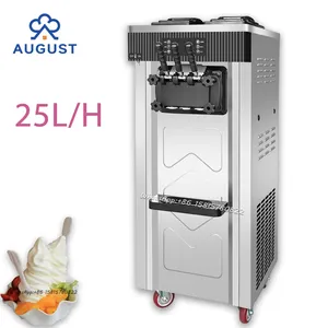 BRENU High Quality 2+1 flavor 3 handle Big Output 20-28L/H Stainless Still Wholesale Portable Frozen Fruit Ice Cream Machine