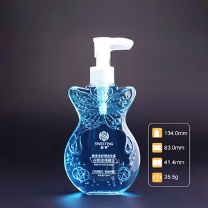 Heypack Thương Hiệu Bán Buôn Tùy Chỉnh Bao Bì Mỹ Phẩm <span class=keywords><strong>220Ml</strong></span> Trong Suốt Bướm Hình Dạng Cơ Thể Huyết Thanh Petg Chai Nhựa - Product Image 5