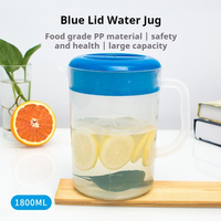 Pichet en plastique de grande capacité pour boissons en plastique PP Pichet d'eau pour boisson chaude et froide Thé glacé