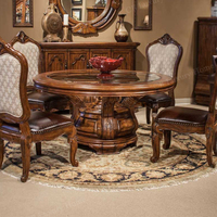 Klassisches Vintage Bar-Theken-Esszimmer-Set mit Leder-Barhockern Holzrahmen Amerikanisches Luxus-Bar-Set