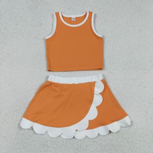 Robe décontractée en coton pour bébé fille, taille US, tenue quotidienne pour enfants, bords festonnés, nouveaux designs, jupes-culottes pour petites filles, tenues pour sœurs - Product Image 4