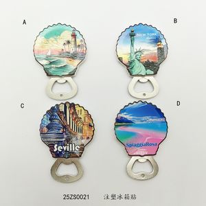 Ouvre-bouteille magnétique souvenir de haute qualité personnalisé Espagne <span class=keywords><strong>France</strong></span> Japon Aimant de réfrigérateur en ABS Ouvre-bouteille de bière pour cadeau de touristes - Product Image 4
