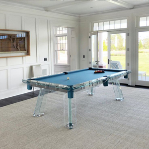 Mesa <span class=keywords><strong>de</strong></span> Billar Contemporánea <span class=keywords><strong>de</strong></span> Diseño Elegante, <span class=keywords><strong>de</strong></span> Pizarra Premium, Transparente, <span class=keywords><strong>de</strong></span> 8 o 9 pies, Personalizable, <span class=keywords><strong>de</strong></span> Lujo, con Vidrio Templado - Product Image 4