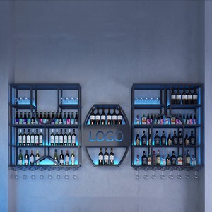 ชั้นวางไวน์ขาวและแดงแบบหลายชั้นเฟอร์นิเจอร์ในบ้านเคาน์เตอร์บาร์เรืองแสงสำหรับวางไวน์เบียร์ - Product Image 1