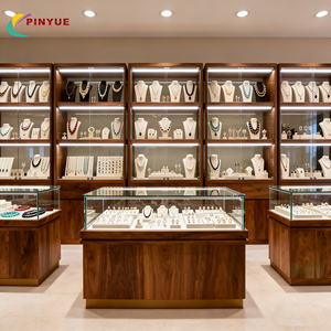 Vitrine de présentation de bijoux en verre pleine vue personnalisée avec serrures métalliques pour musée - Product Image 3