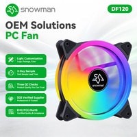 Ventilador de PC DF120 ARGB BK de 120 mm, Negro, PWM, 20dBA, Silencioso, 5V, Sincronización en Cadena, para Computadoras de Juego, Proveedor OEM al por Mayor