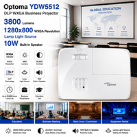 Projecteur professionnel Optoma YDW5512 DLP 720P 3800 lumens pour l'éducation avec un contraste de 22000:1 et un haut-parleur intégré de 10 W