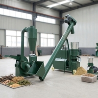 Broyeur à marteaux de qualité supérieure, fourni directement par l'usine, capacité 2-3 T/h, pour transformer les copeaux de bois en poudre de 3 mm, avec cyclone