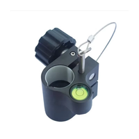 Varilla de Metal de Alta Precisión de 25 mm con Nivel de Burbuja Negro, Varilla de Centrado GPS para Instrumentos de Topografía