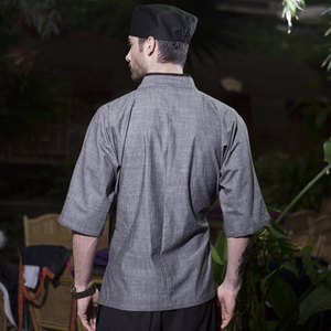 UNITÉ DE CONTRÔLE Unisexe Demi Manches Kimono Style <span class=keywords><strong>Japonais</strong></span> Chef <span class=keywords><strong>Uniforme</strong></span> - Product Image 5