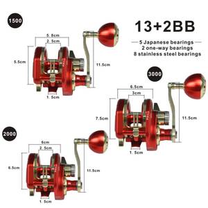 <span class=keywords><strong>Moulinet</strong></span> de pêche <span class=keywords><strong>casting</strong></span> en aluminium, équipement complet en céramique, pour les gros poissons, puissance de frein de 30 kg - Product Image 6