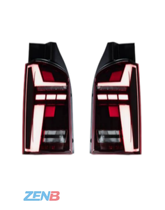 ไฟท้ายสีแดงสำหรับรถ Volkswagen Multivan T5 ปี 2010-2014 <span class=keywords><strong>Caravelle</strong></span> แบบดัดแปลง ไฟท้าย LED ไดนามิกแบบไหล - Product Image 2