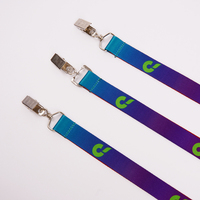 Collège équipe sportive Logo personnalisé écologique Polyester/Nylon lanière tissé Sublimation ID Badge porte-clés tour de cou pour étudiant