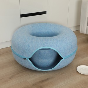 Túnel para Gatos de Fieltro con Diseño Art Deco para Decoración del Hogar, para Todas las Razas de Gatos, Grande, en Forma de Donut, para Jugar, Dormir y Rascarse - Product Image 4
