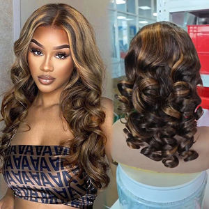 Nuova Parrucca Frontale in Pizzo P427 alla Moda con Capelli Umani per Donne Belle, Parrucca Senza Colla Personalizzata con Densità 200% - Product Image 3