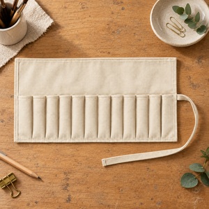 Estuche para Lápices Enrollable de Lona con Cierre de Lazo, Bolsa para Artículos de Papelería con Logotipo Personalizado, Regalo Corporativo al por Mayor - Product Image 2