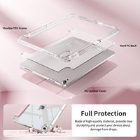 Étui transparent à 3 volets pour iPad Air Pro 5 6 7 8 9 10e génération 2024 2025 A16 MINI 3 4 10.2 10.9 11 12.9 13 pouces