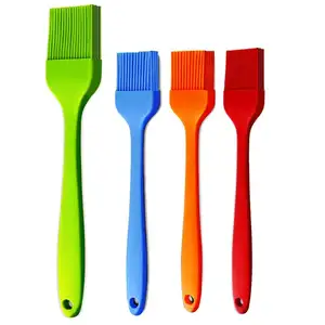Heat Resistant Kitchen Cooking Baste Pastries Cakes Desserts BBQ Sauce Glazing Oil Grill Basting Silicone Pastry Baking Brush