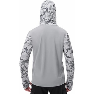 Chemise de chasse en polyester personnalisée, chemise anti-UV unisexe à manches longues pour la pêche avec masque facial - Product Image 2