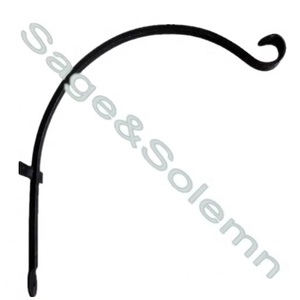 Gancio per appendere a parete <span class=keywords><strong>in</strong></span> metallo da giardino resistente all'aperto eccezionalmente solido <span class=keywords><strong>ferro</strong></span> <span class=keywords><strong>battuto</strong></span> appendiabiti per piante di qualità Premium - Product Image 1