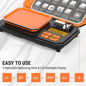 थर्मापेरो ic257bb मिनी डिजिटल जेब गहने पैमाने 100g/300 जी क्षमता के साथ खाद्य सोने के धुएं की दुकान के सामान के लिए 0.01 ग्राम सटीकता के साथ - Product Image 2