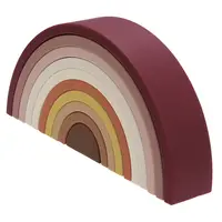 Blocos de construção de silicone, brinquedos de silicone empilhando arco-íris