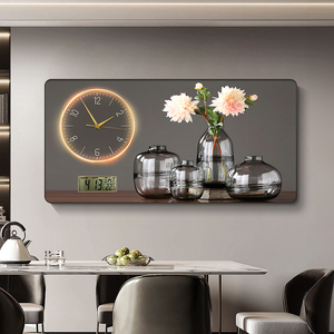 Đồng hồ điện tử thời trang vĩnh viễn lịch đồng hồ treo tường hiện đại trang trí phòng khách phòng ăn đồng hồ treo tường - Product Image 5