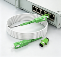 Câble de raccordement fibre optique SC APC monomode YOFC G652D avec ferrule en céramique, gaine jaune-orange, pour réseau local filaire, Wi-Fi sans fil, télécommunications 4G, 0.3dB