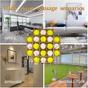 Vitrina <span class=keywords><strong>de</strong></span> béisbol <span class=keywords><strong>de</strong></span> madera montada en la pared con diseño para coleccionar pelotas <span class=keywords><strong>de</strong></span> <span class=keywords><strong>tenis</strong></span> <span class=keywords><strong>de</strong></span> béisbol autografiadas, carteles <span class=keywords><strong>de</strong></span> pared artesanales <span class=keywords><strong>de</strong></span> madera - Product Image 3