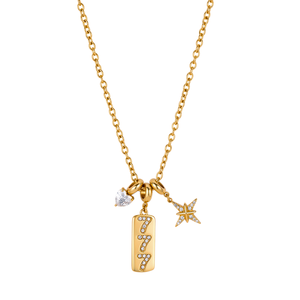 <span class=keywords><strong>Collana</strong></span> J&D Design Originale per la <span class=keywords><strong>Festa</strong></span> <span class=keywords><strong>della</strong></span> <span class=keywords><strong>Mamma</strong></span> in Acciaio Inossidabile Placcato Oro 18K con Zirconi, Perla d'Acqua Dolce, Cuore, Stella e Chiusura MAMA OT - Product Image 6
