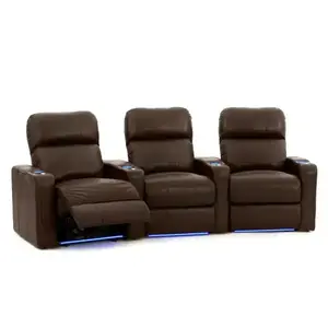 CY Movie Theater Seating Private Leather VIP Home Cinema Seat Sofa Luxury Electric Home Cinema Reclining Sofa With Cup Holder