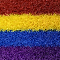 Olorful-hierba artificial a prueba de rayos UV para exteriores, Alfombra de césped artificial